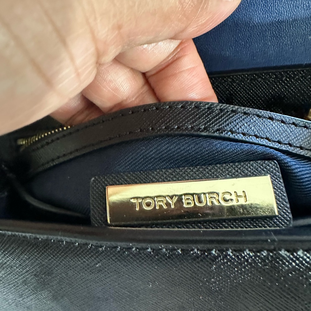 TORY BURCH ROBINSON SMALL Saffiano TOP HANDLE SATCHEL BLACK - Picture 7 of 8
